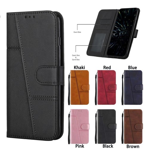 Magnetic leather flip card - leather,
